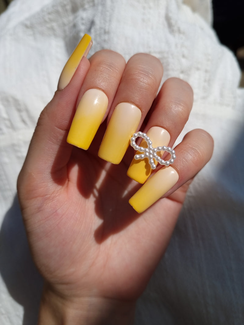 Press on nails yellow