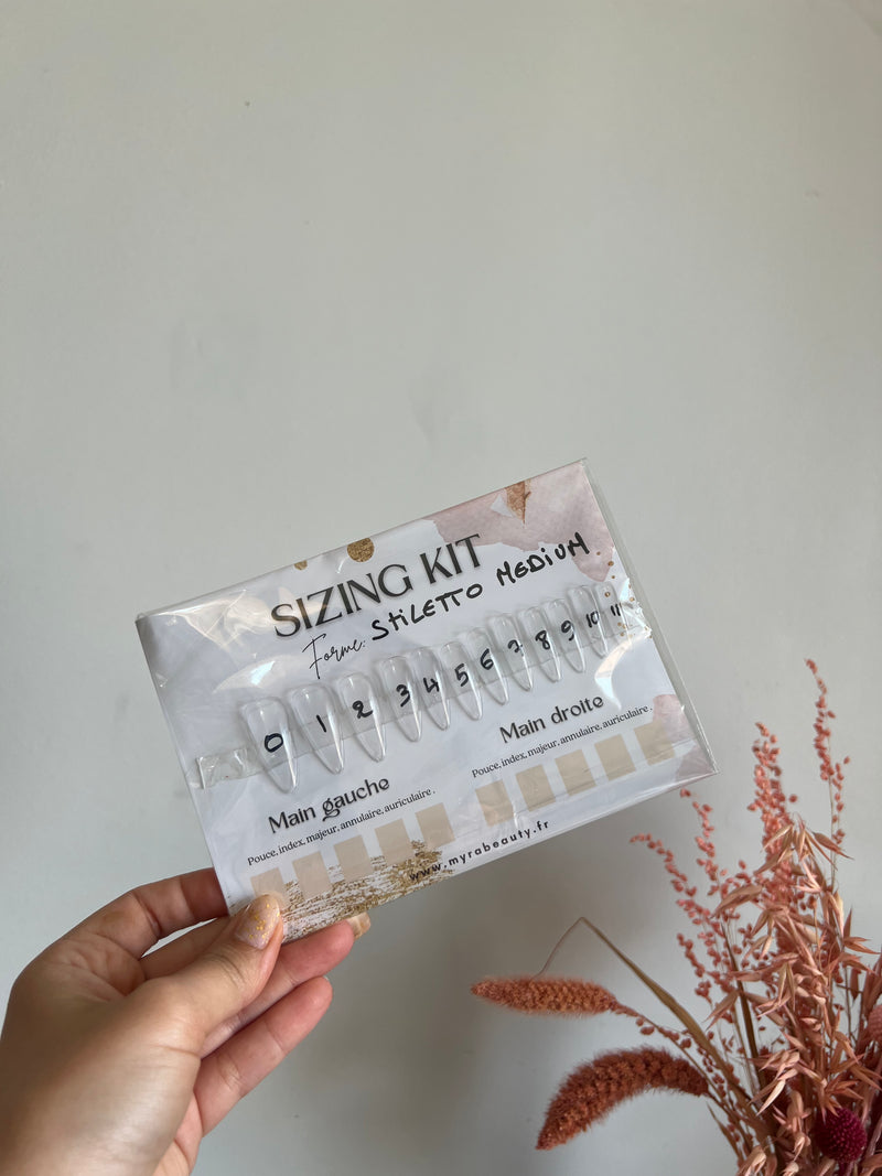 Sizing kit press on nails Stiletto medium